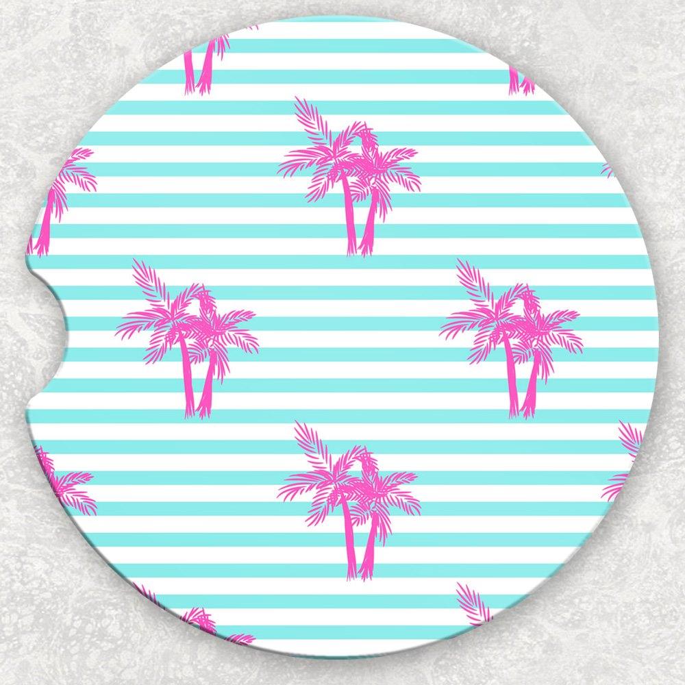 Car Coaster Set - Palm Trees