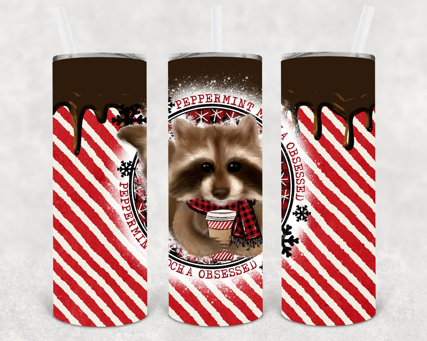 Peppermint Mocha Obsessed 20 oz Skinny Tumbler