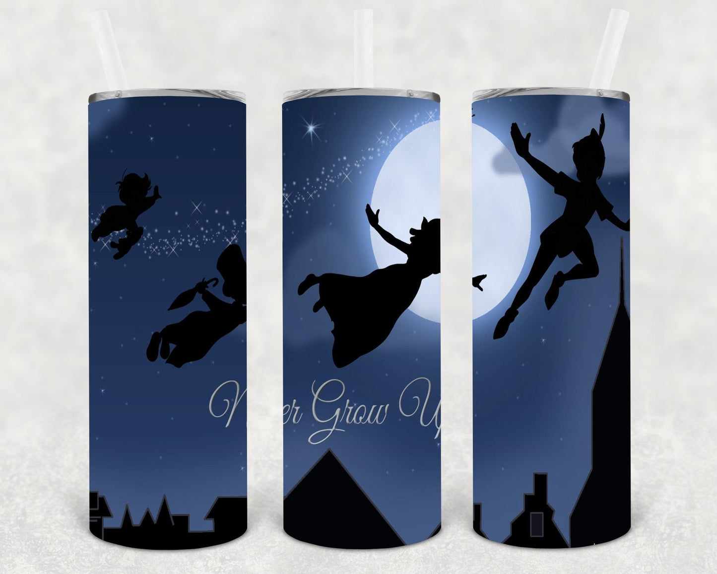 Peter Pan Never Grow Up 20 oz Skinny Tumbler