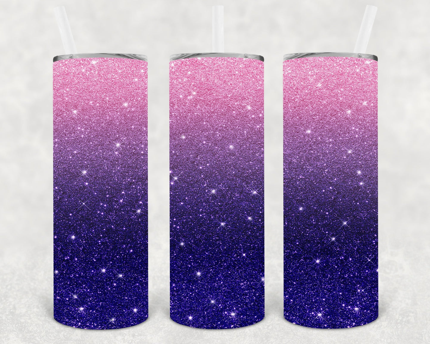 Pink Blue Ombre 20 oz Skinny Tumbler