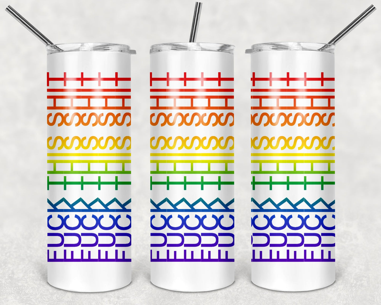 Hidden Words Rainbow 20 oz Skinny Tumbler