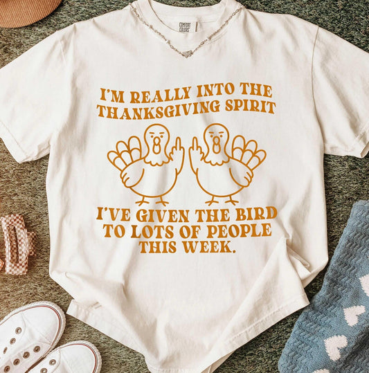 I'm Really Into the Thanksgiving Spirit Graphic Tee