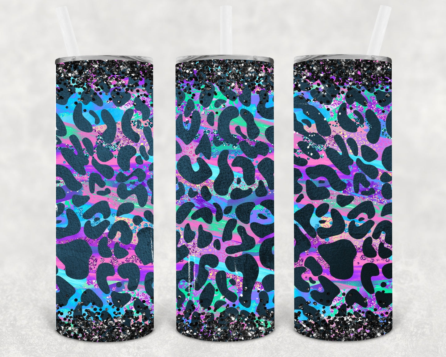Rainbow Leopard 20 oz Skinny Tumbler