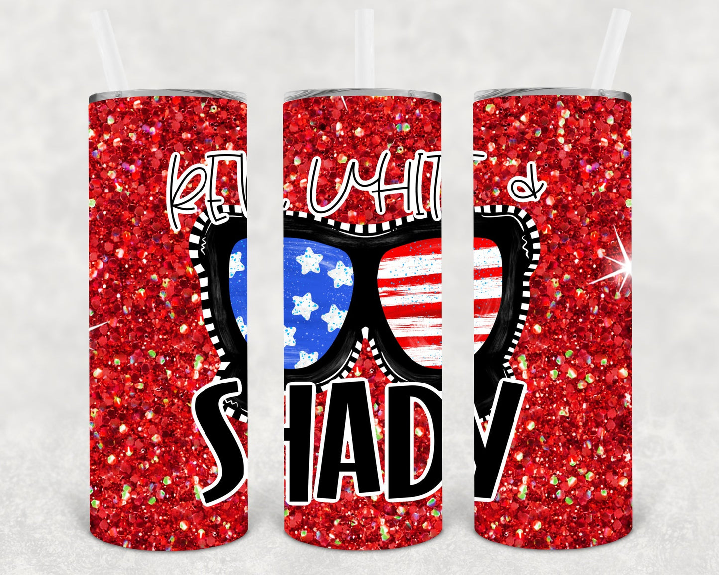 Red White & Shady 20 oz Skinny Tumbler