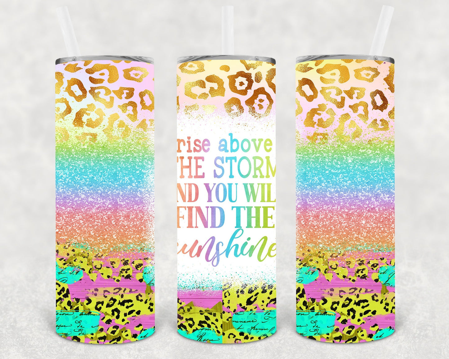Rise Above the Storm 20 oz Skinny Tumbler