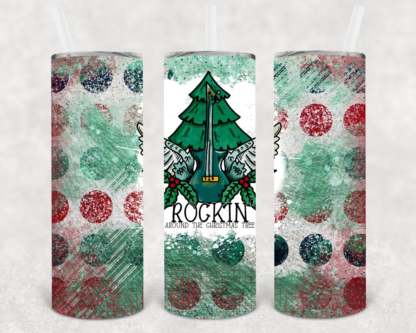 Rockin Around the Christmas Tree 20 oz Skinny Tumbler