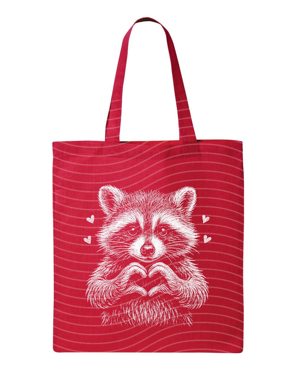 Black and White Raccoon Tote