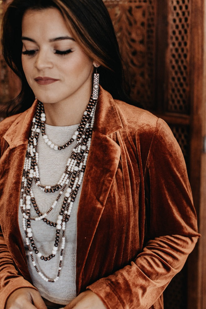 My Boho way seven strand cream necklace