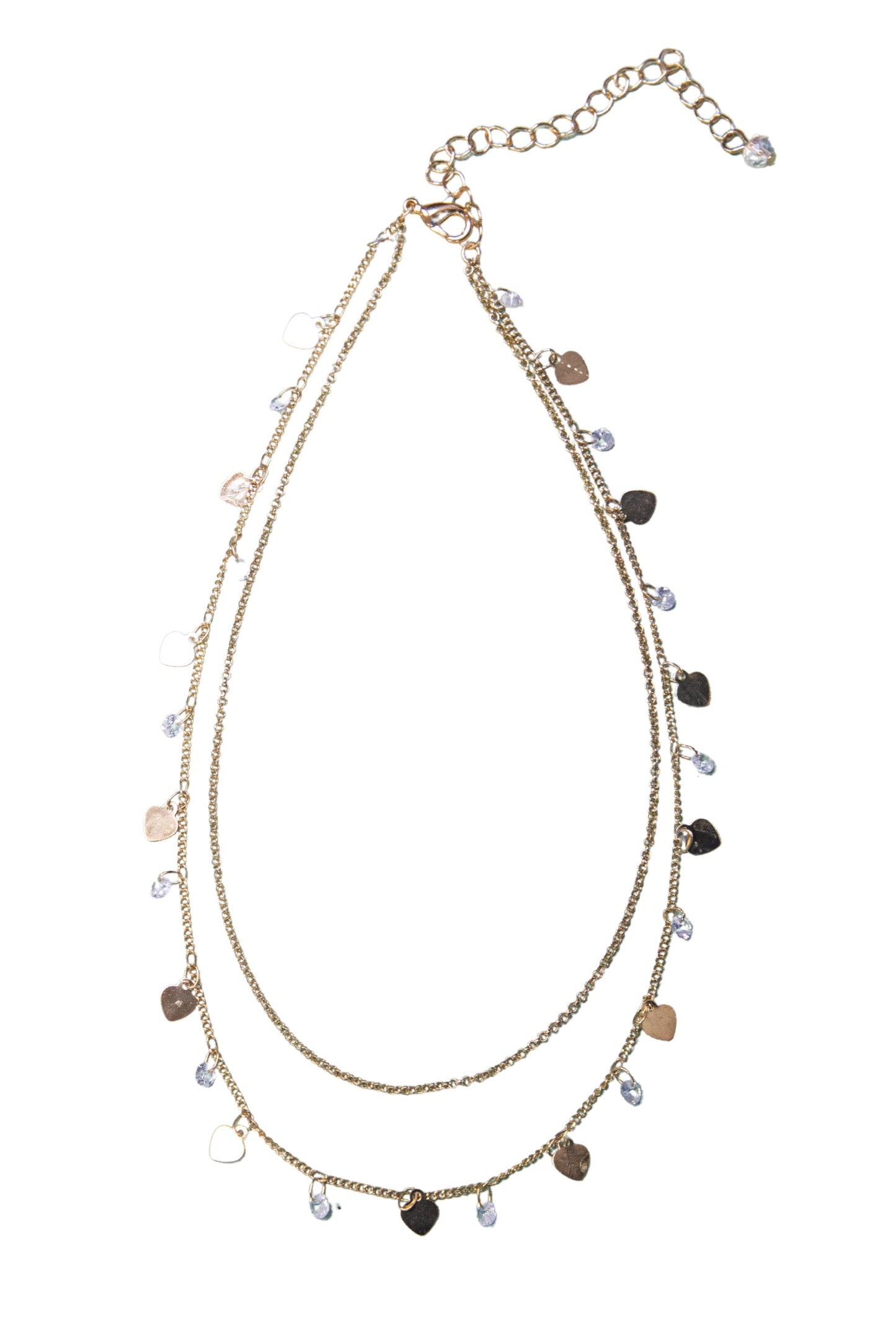 Double Chain Dainty Gold Necklace