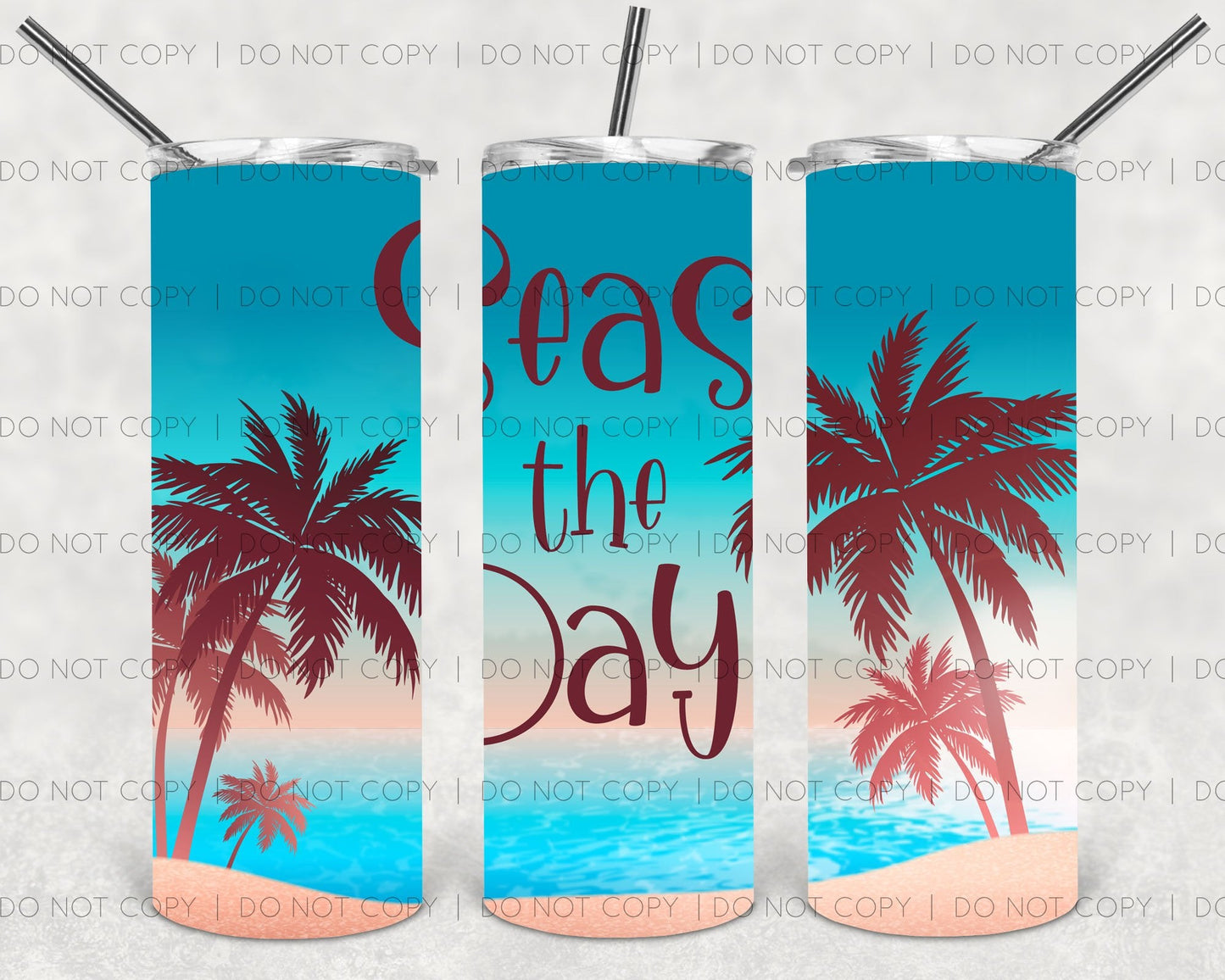 Seas the Day 20 oz Skinny Tumbler