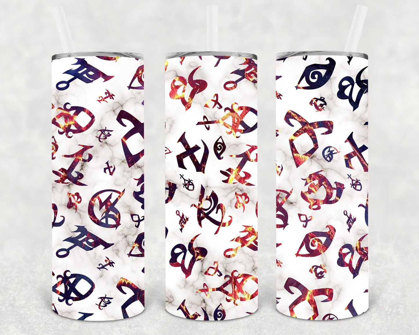 Shadowhunter Runes 20 oz Skinny Tumbler