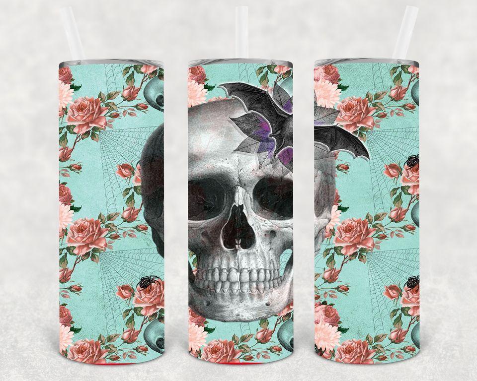 Skull 20 oz Skinny Tumbler