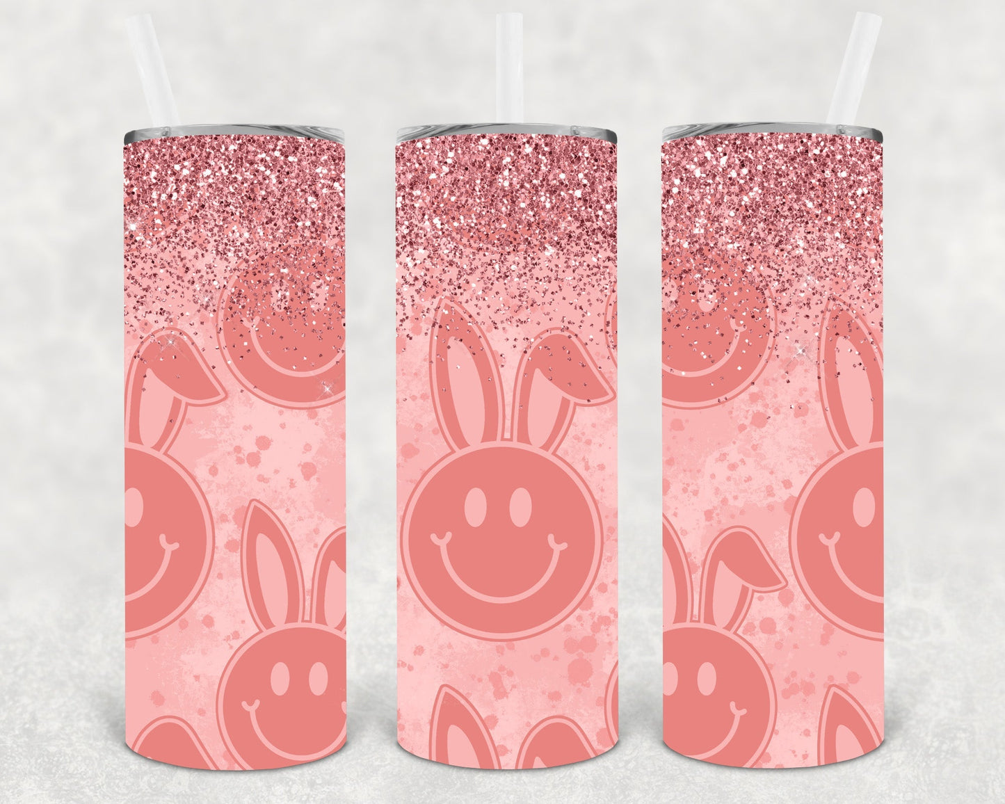 Happy Face Bunny 20 oz Skinny Tumbler