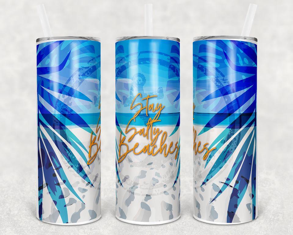 Stay Salty Beaches 20 oz Skinny Tumbler