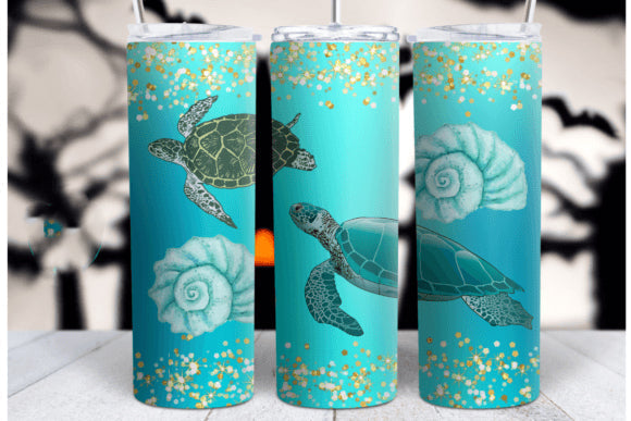 Sea Turtle 20 oz Skinny Tumbler