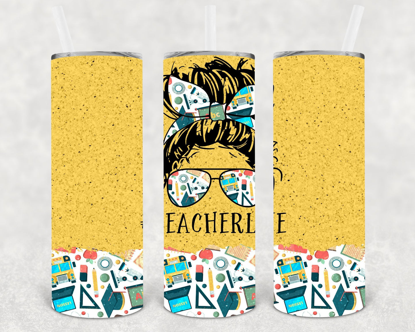 Teacher Life #teacherlife 20 oz Skinny Tumbler