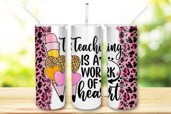 Teaching is a Work of Heart 20 oz Skinny Tumbler