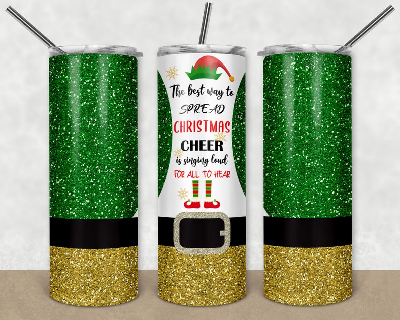 The Best Way to Spread Christmas Cheer 20 oz Skinny Tumbler