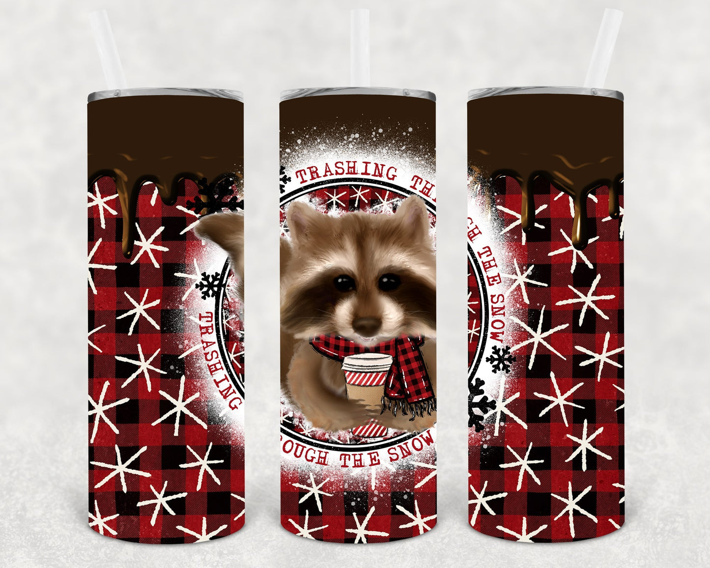 Trashing Through the Snow 20 oz Skinny Tumbler