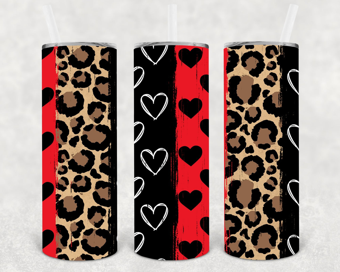 Valentine Pattern 20 oz Skinny Tumbler