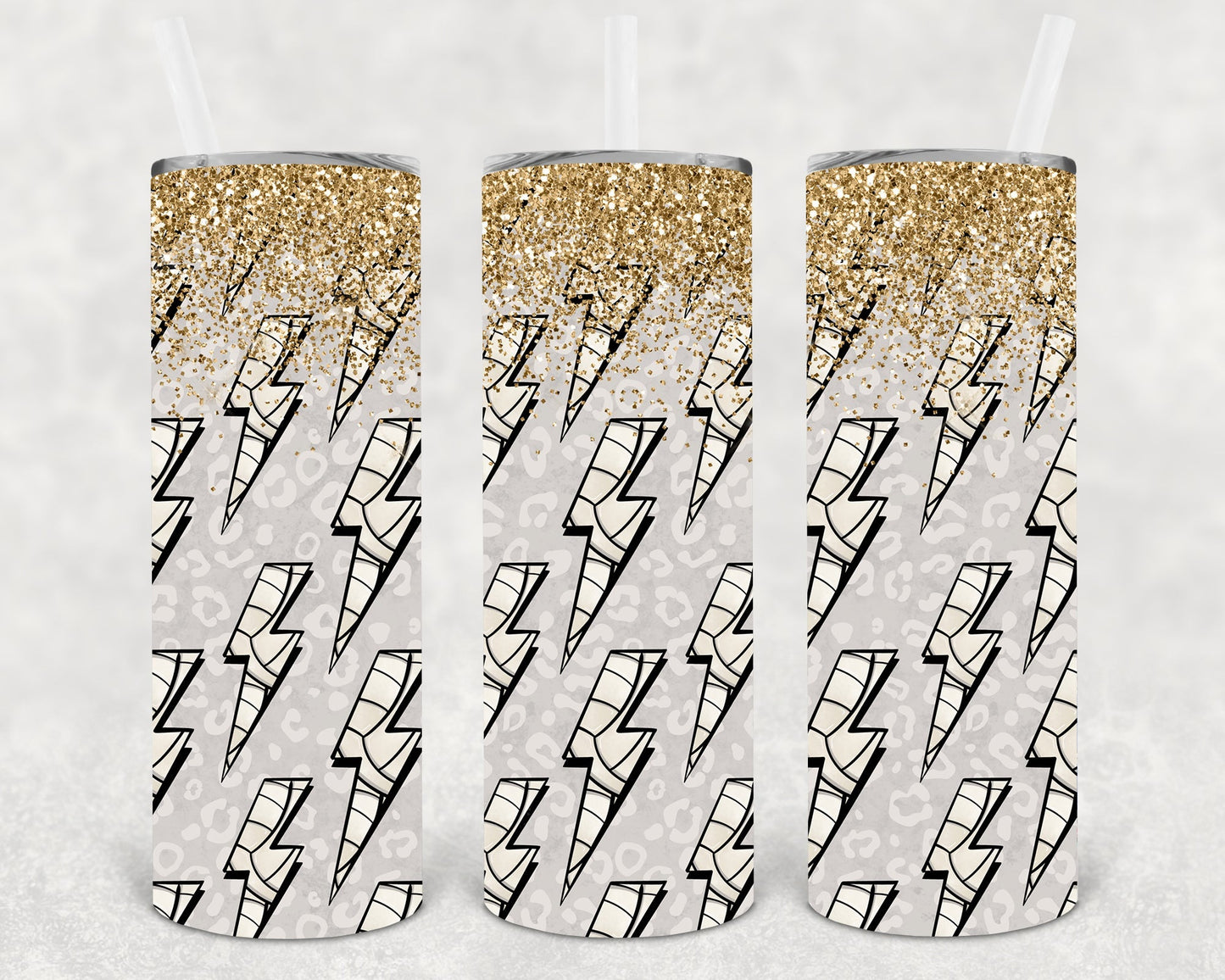 Volleyball Lightning Bolts 20 oz Skinny Tumbler