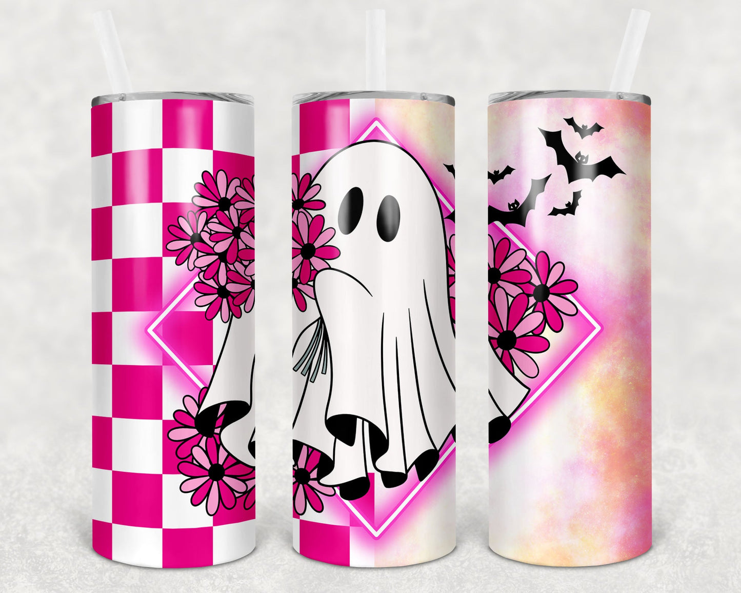 Pink Ghost 20 oz Skinny Tumbler