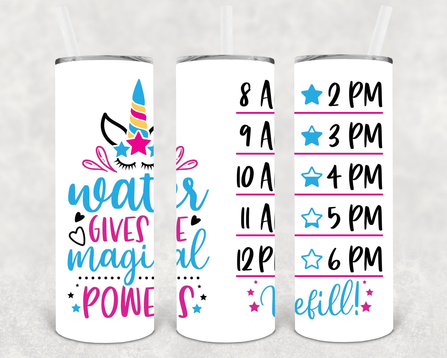 Water Gives Me Magical Powers 20 oz Skinny Tumbler