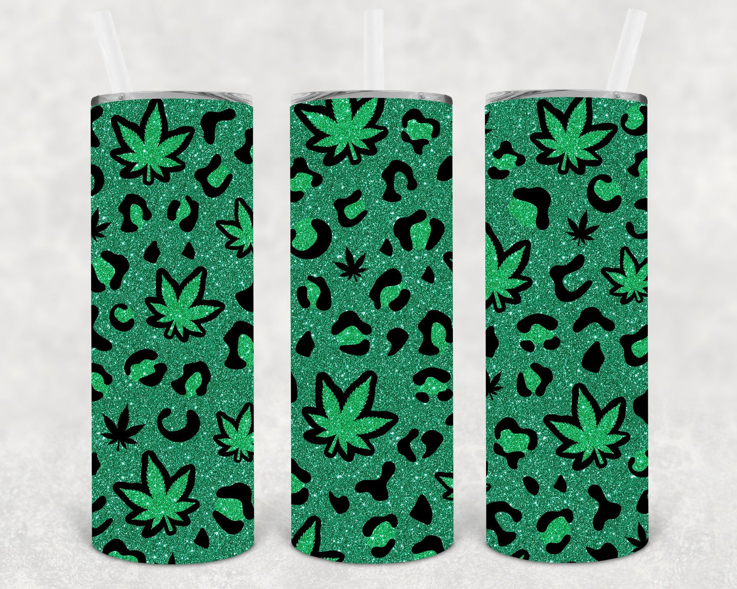 Weed Leopard 20 oz Skinny Tumbler