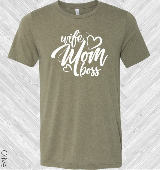 Wife Mom Boss Graphic Tee