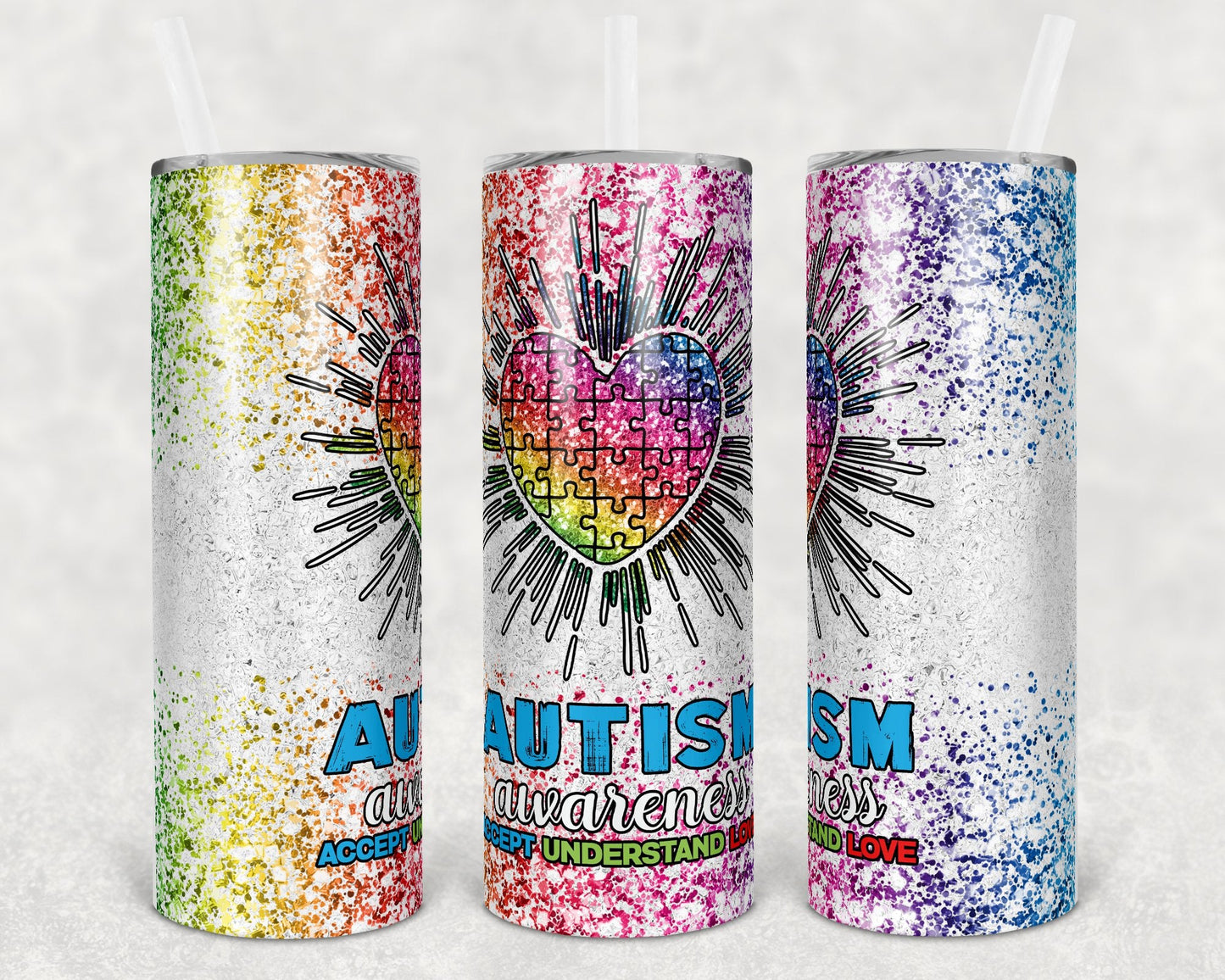 Autism Awareness 20 oz Skinny Tumbler