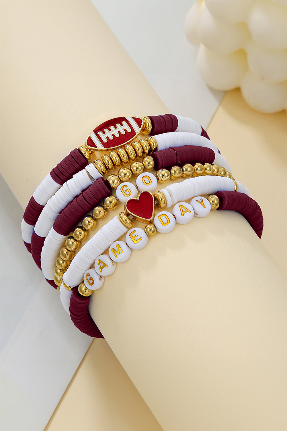 Dark Blue GAME DAY Beaded Bracelet Set