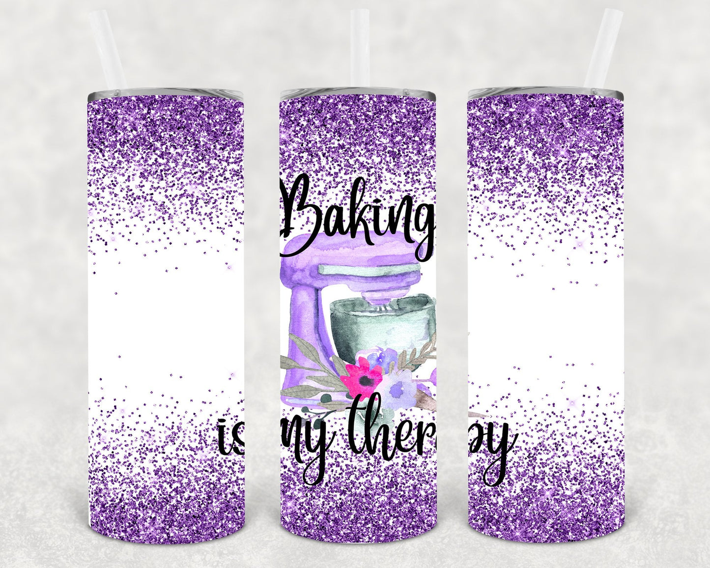 Baking is My Therapy 20 oz Skinny Tumbler