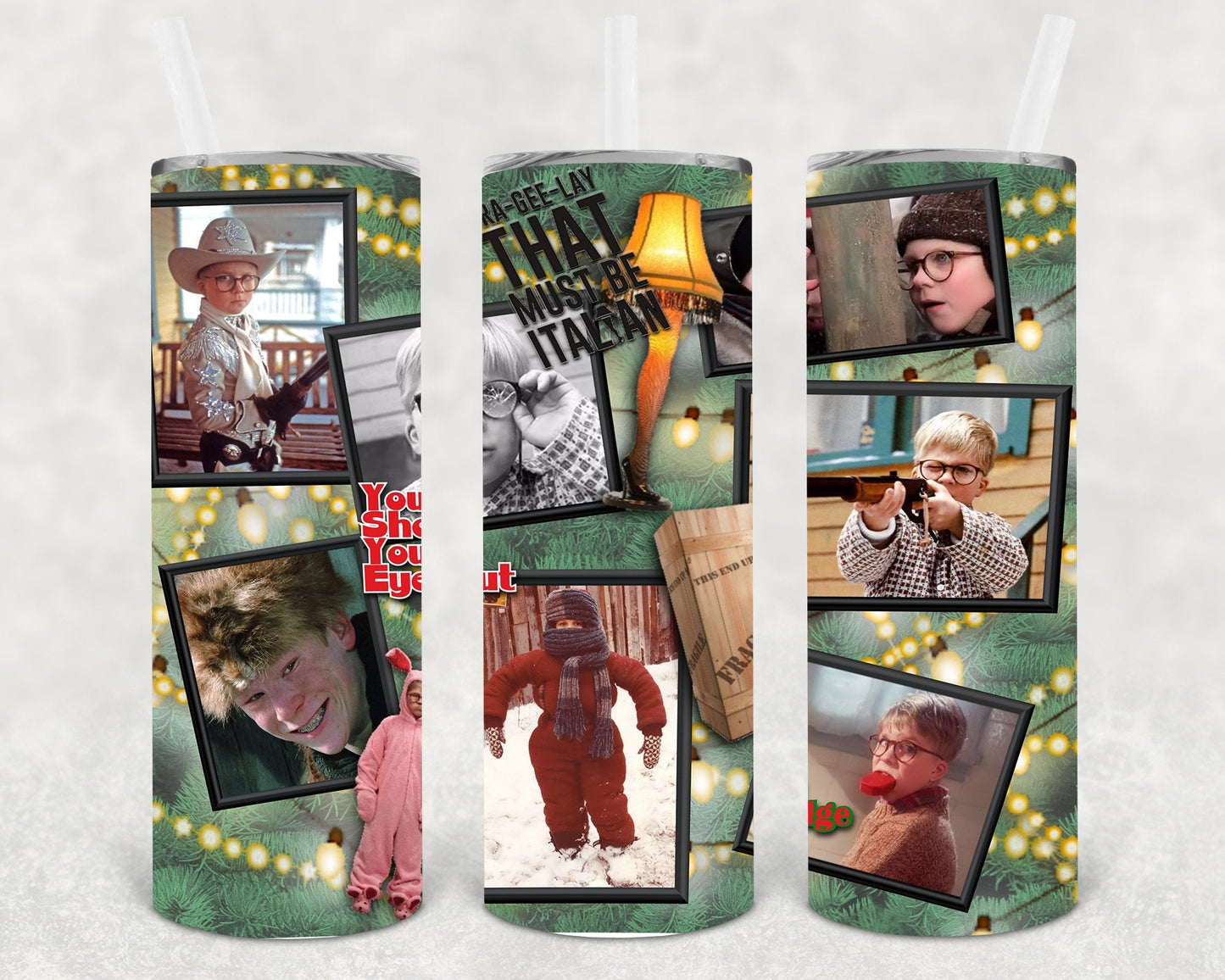 Christmas Story 20 oz Skinny Tumbler