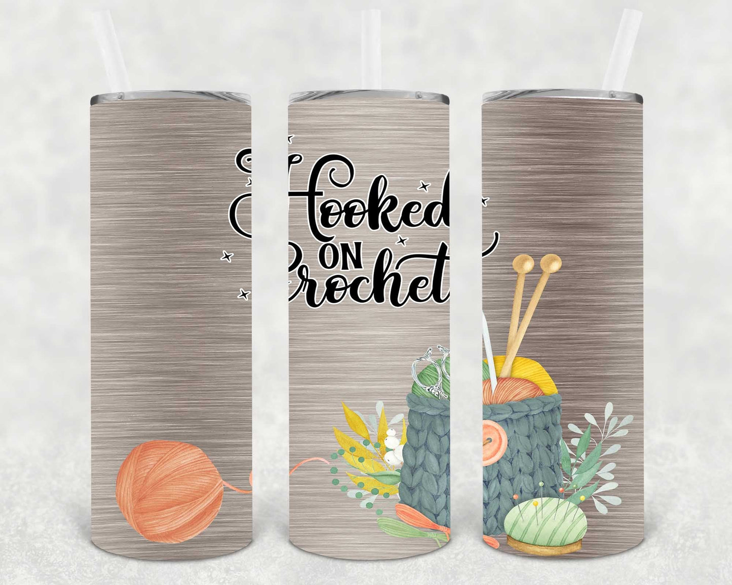 Hooked on Crochet 20 oz Skinny Tumbler