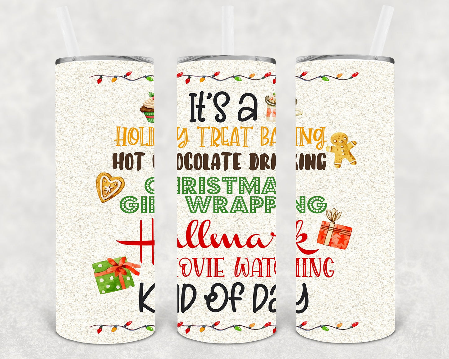 Movie Watching Kind of Day 20 oz Skinny Tumbler