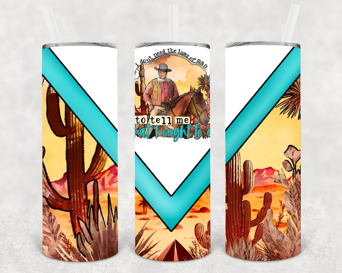 I Don't Need the Laws of Man 20 oz Skinny Tumbler