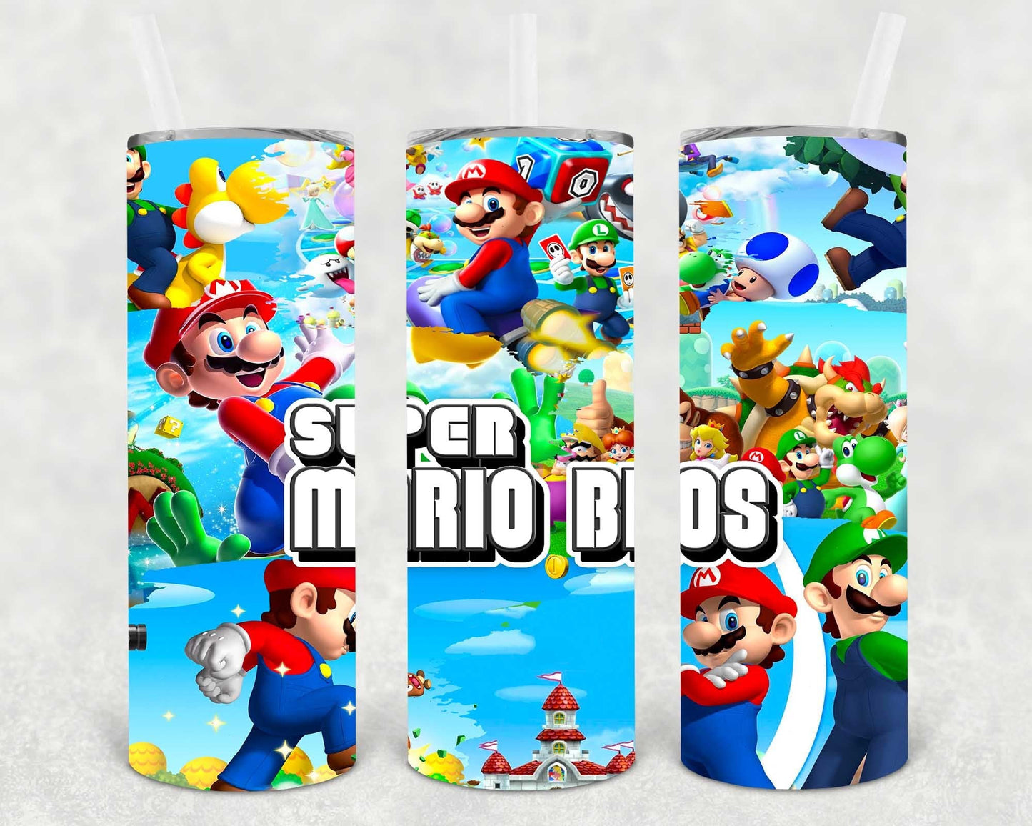Game Characters Super Bros 20 oz Skinny Tumbler