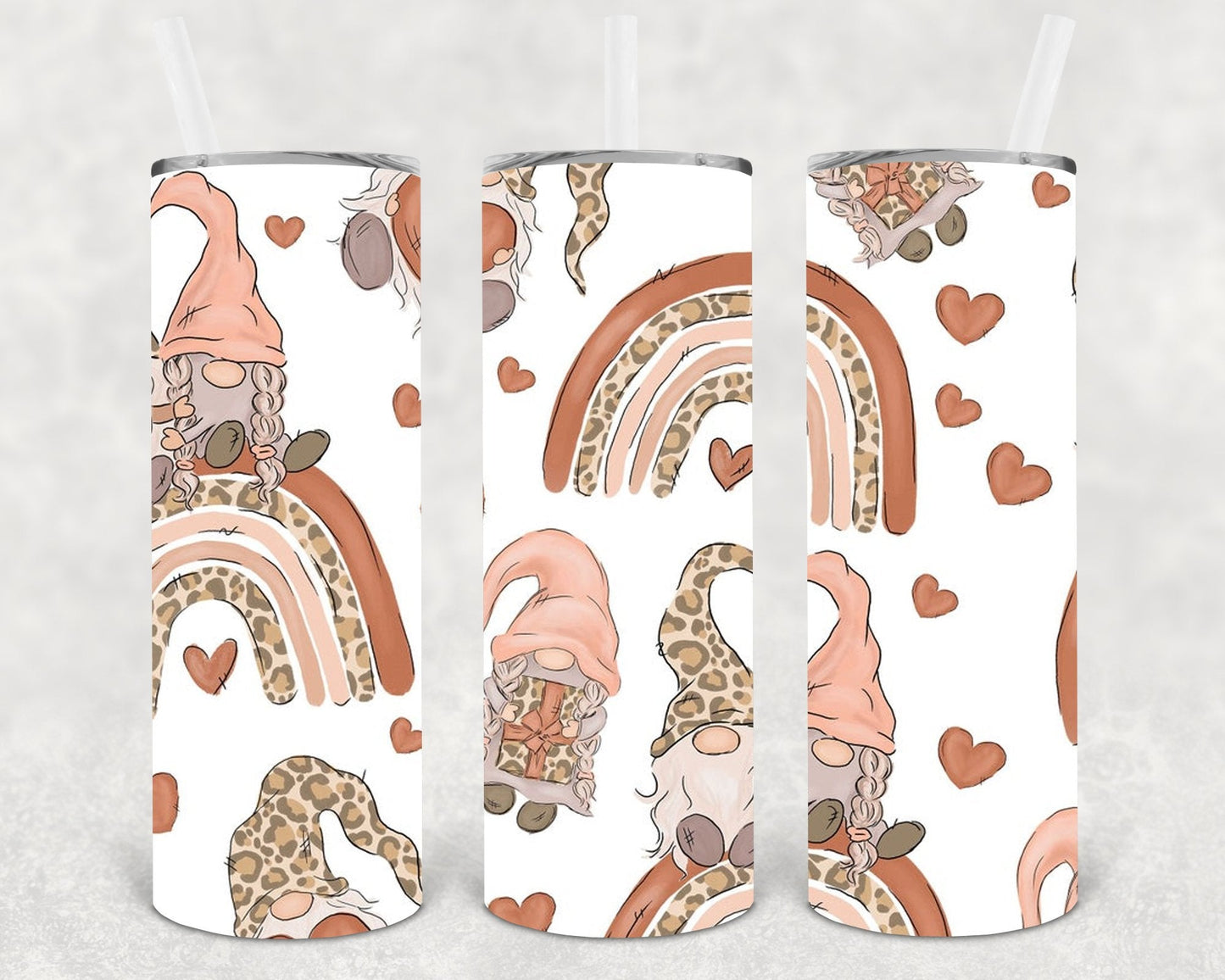 Valentine Gnomes 20 oz Skinny Tumbler