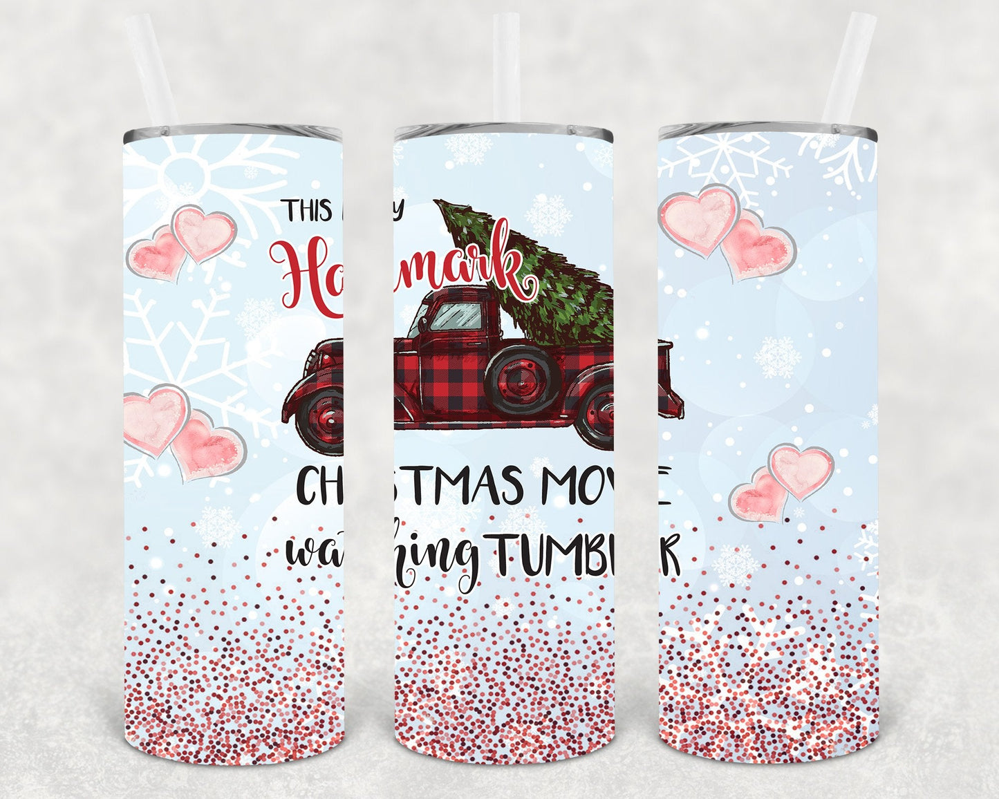 This is My Christmas Movie Watching Tumbler 20 oz Skinny Tumbler