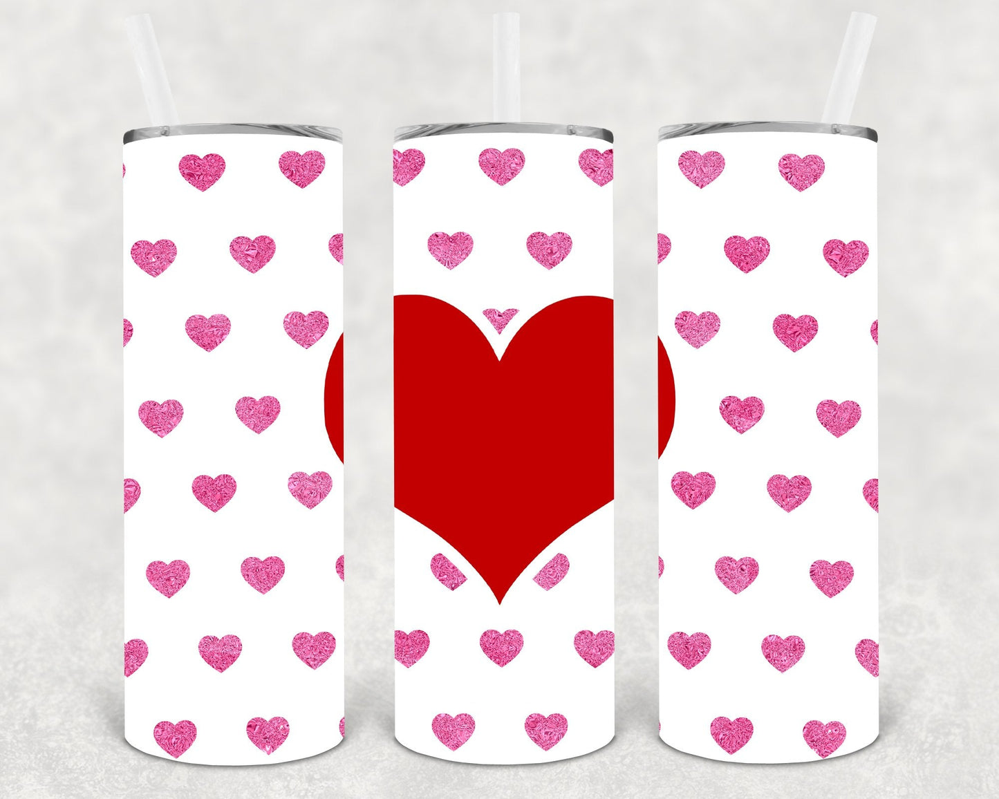 Hearts 20 oz Skinny Tumbler