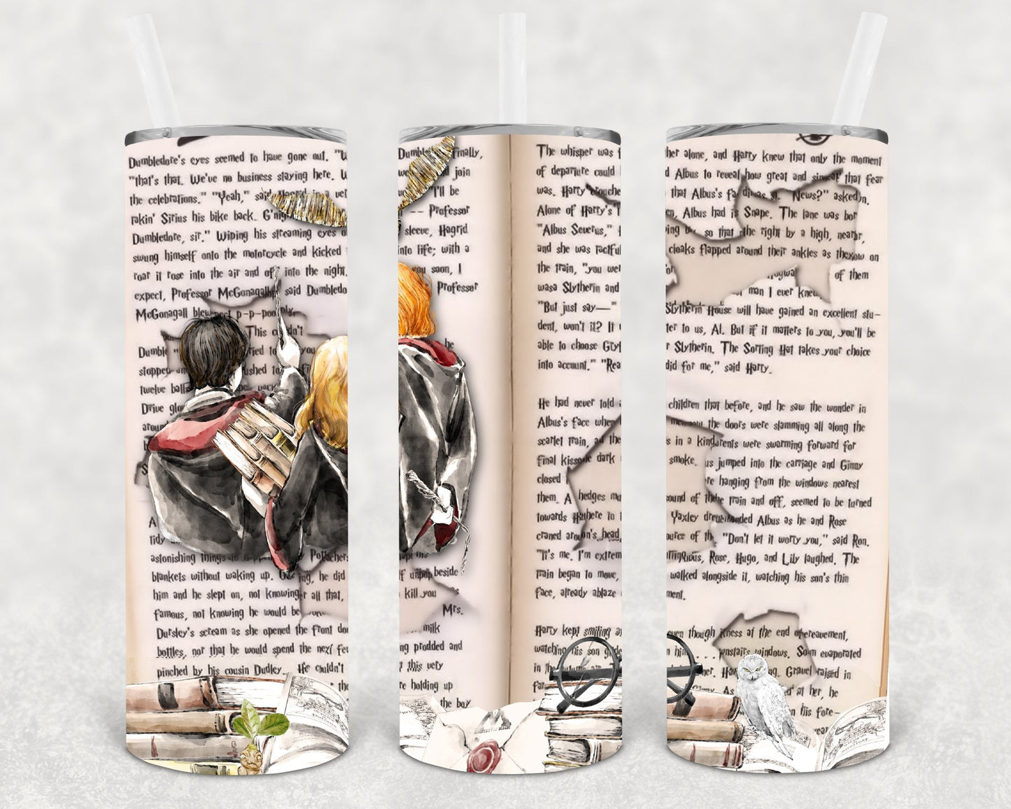Book Pages 20 oz Skinny Tumbler