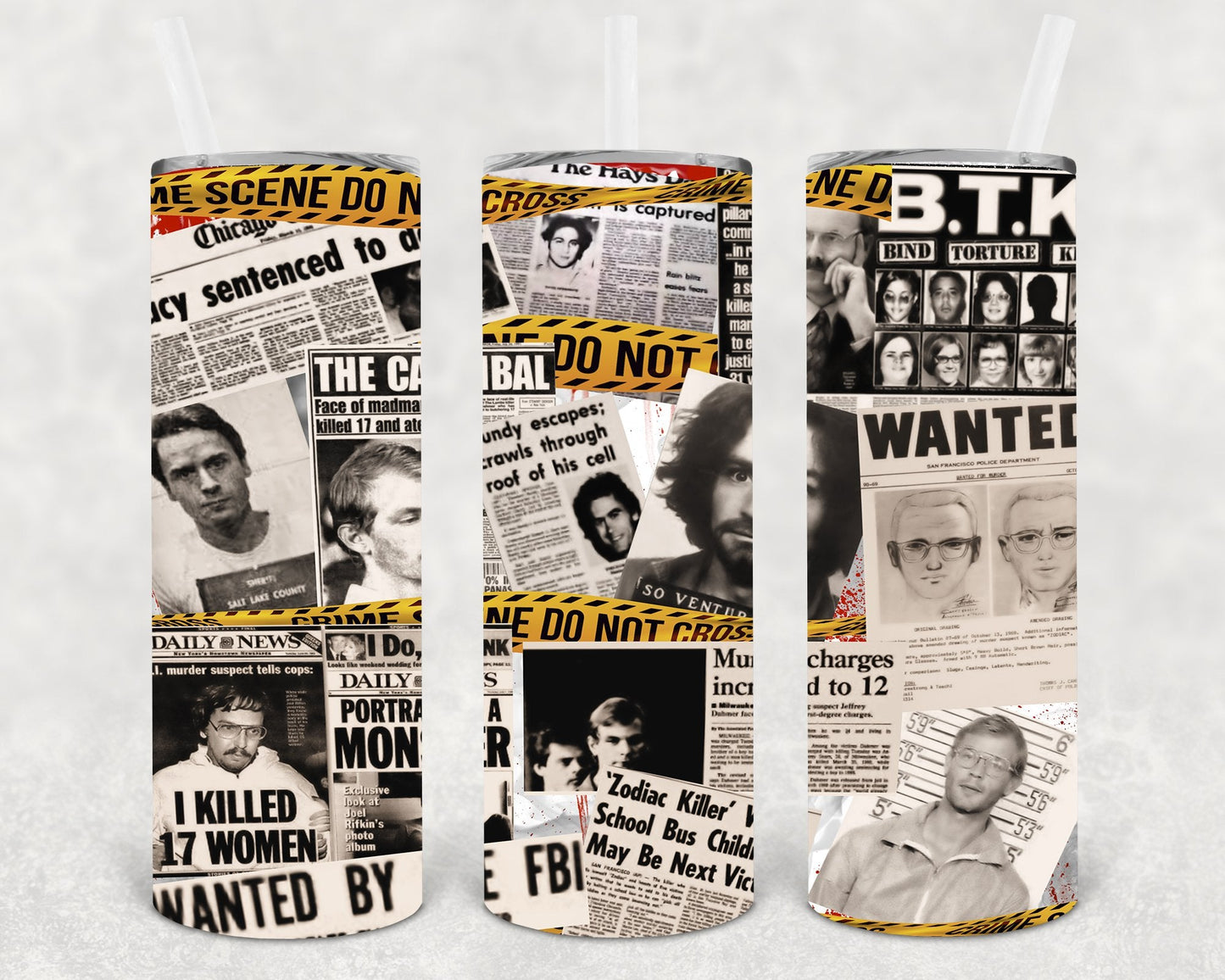 Serial Killer 20 oz Skinny Tumbler