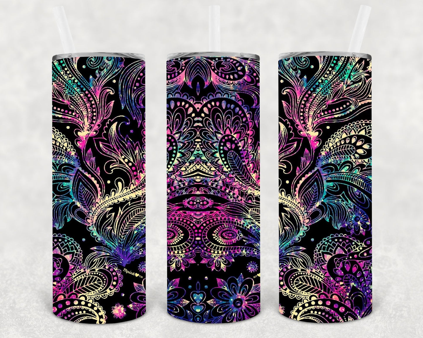 Bright Pattern 20 oz Skinny Tumbler