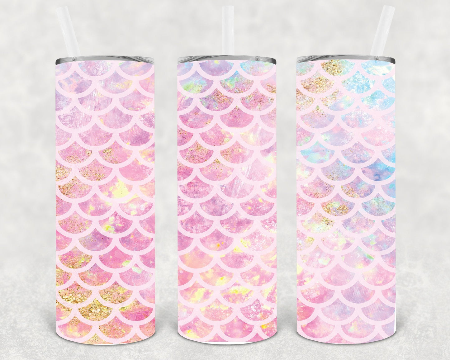 Mermaid Scales 20 oz Skinny Tumbler