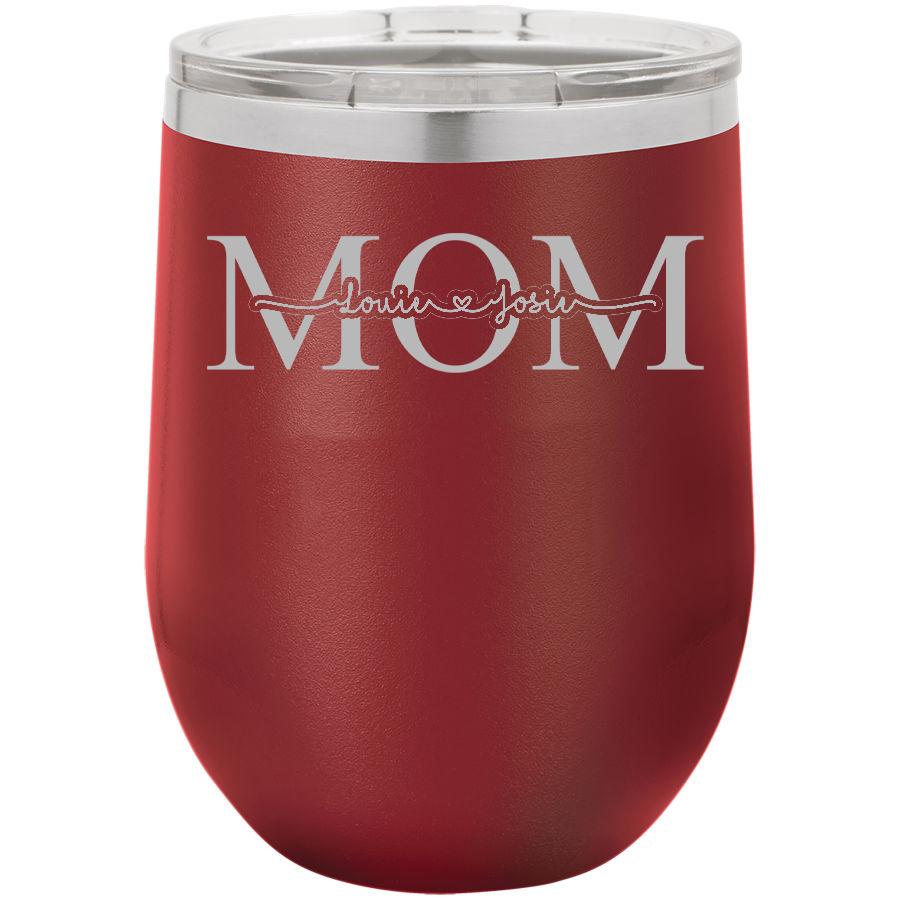 Personalized Mom 12 oz Polar Camel Wine Tumbler