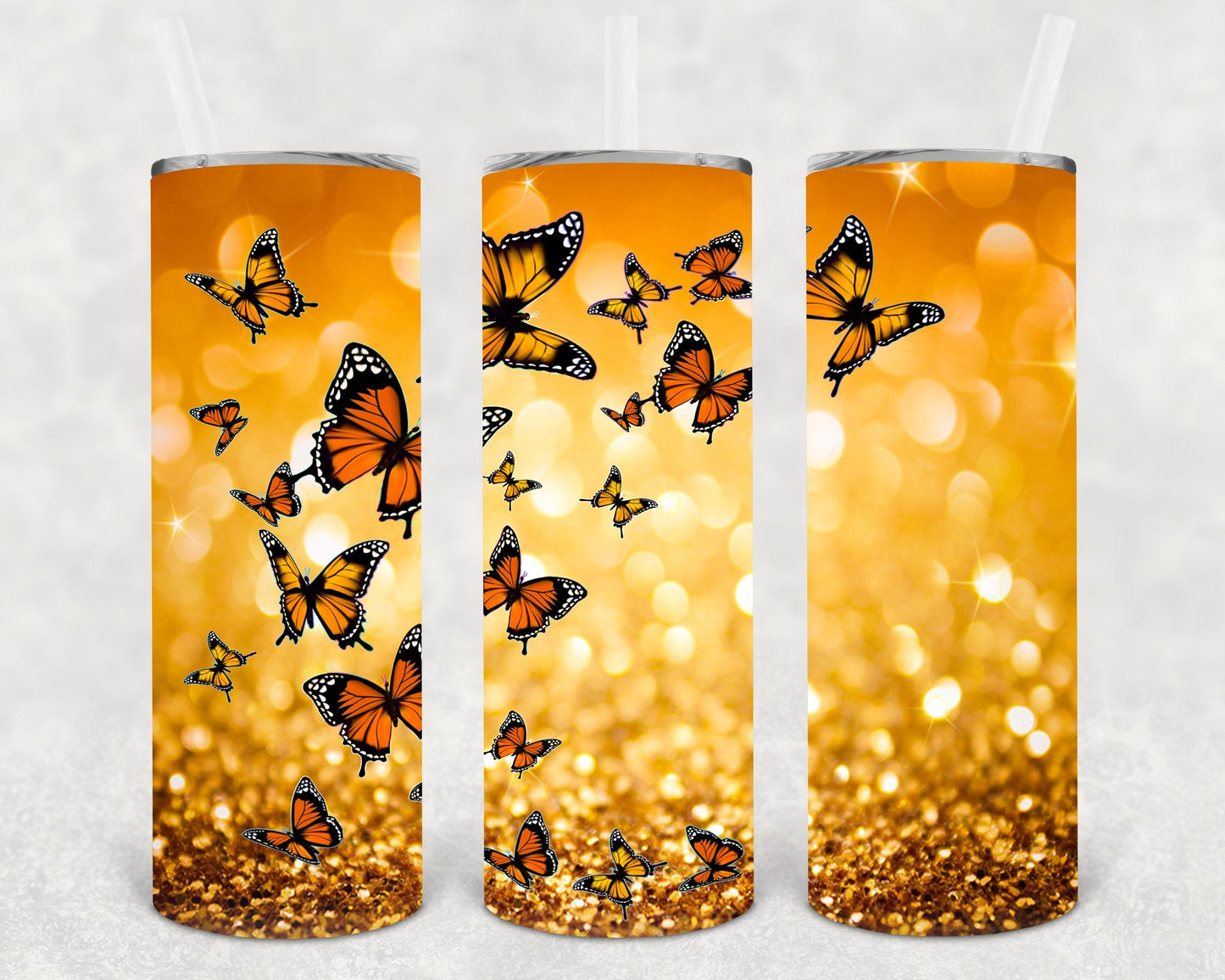Monarch Butterflies 20 oz Skinny Tumbler