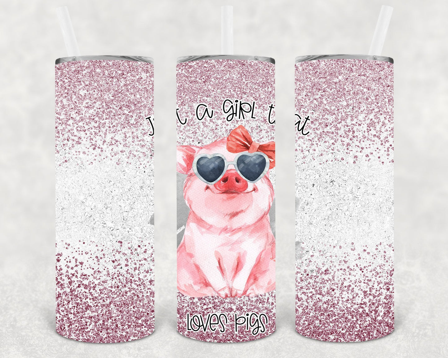 Just a Girl That Loves Pigs 20 oz Skinny Tumbler