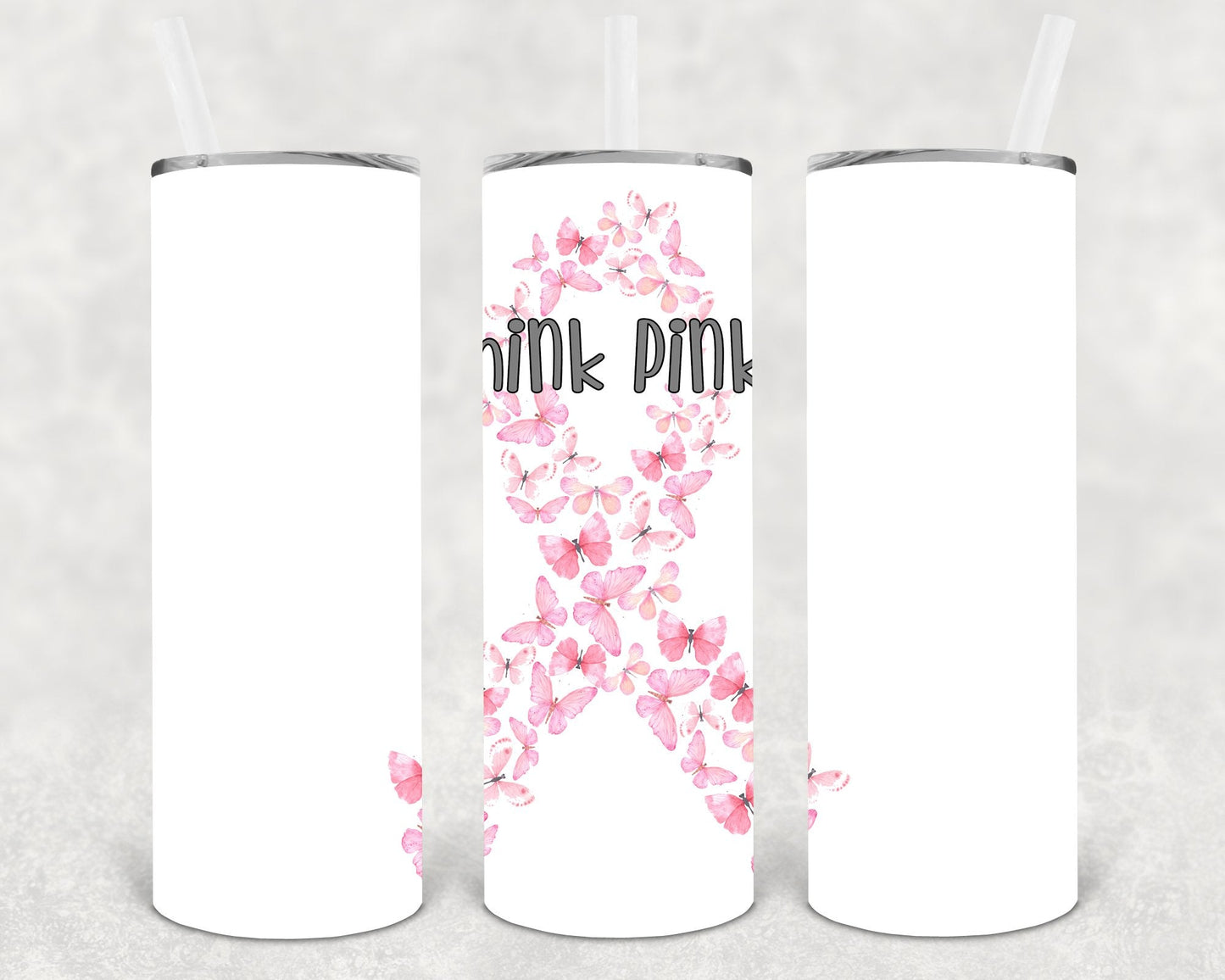 Think Pink 20 oz Skinny Tumbler
