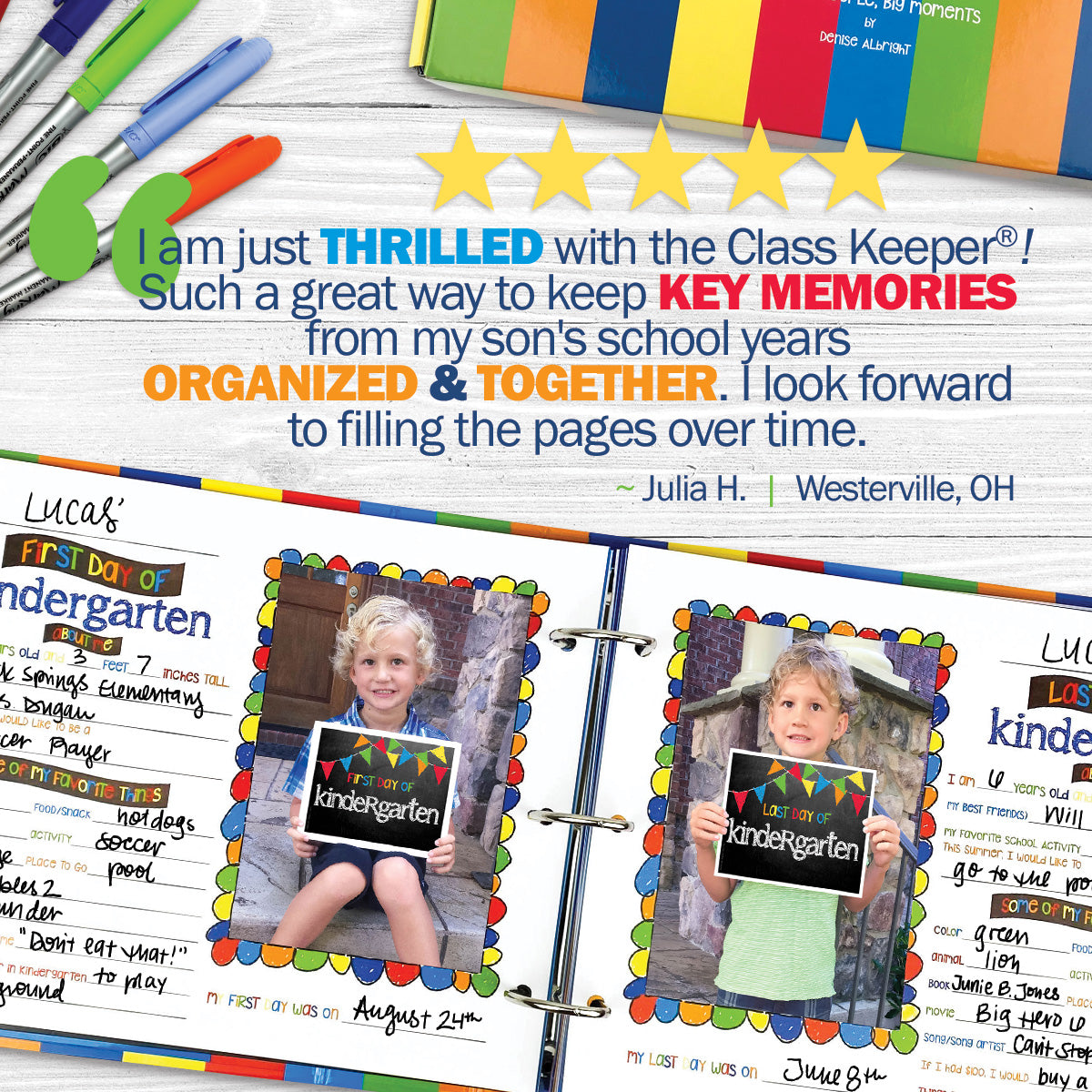 Class Keeper® School Days Memory Book + BONUS App Membership | (2) Styles