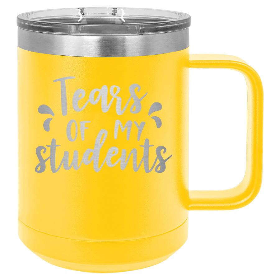 Tears of My Students 15 oz Polar Camel Coffee Mug with Sliding Lid
